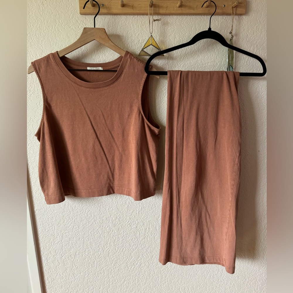 Z Supply Rust Sleeveless Top and Pant Set